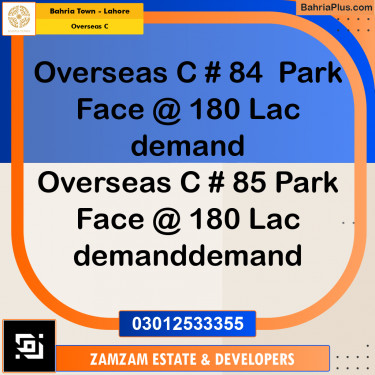 10 Marla Residential Plot for Sale in Overseas C -  Bahria Town, Lahore - (BP-336245)