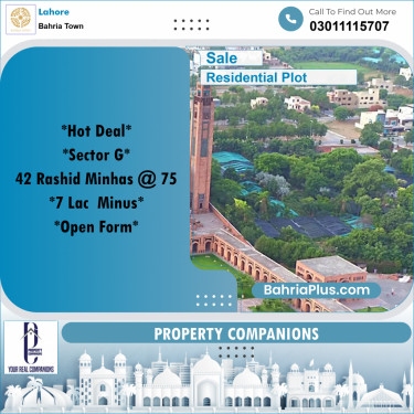 Residential Plot for Sale in Bahria Town, Lahore - (BP-336351)
