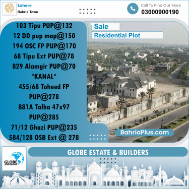 Residential Plot for Sale in Bahria Town, Lahore - (BP-336443)