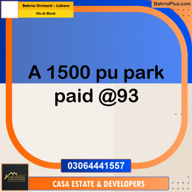 8 Marla Residential Plot for Sale in OLC-A Block -  Bahria Orchard, Lahore - (BP-336498)