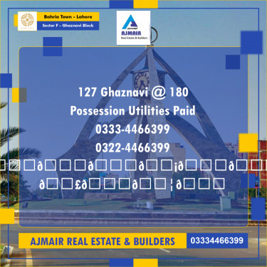 10 Marla Residential Plot for Sale in Sector F - Ghaznavi Block -  Bahria Town, Lahore - (BP-336541)