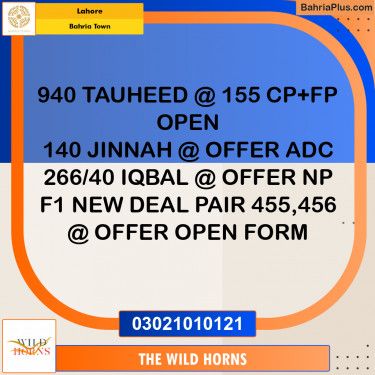 Residential Plot for Sale in Bahria Town, Lahore - (BP-336598)