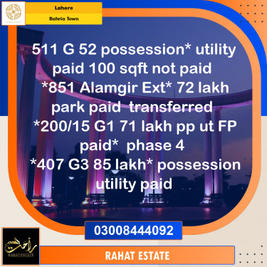 5 Marla Residential Plot for Sale in Bahria Town, Lahore - (BP-336756)