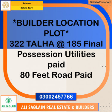 Residential Plot for Sale in Bahria Town, Lahore - (BP-336757)
