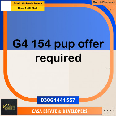 10 Marla Residential Plot for Sale in Phase 4 - G4 Block -  Bahria Orchard, Lahore - (BP-336809)