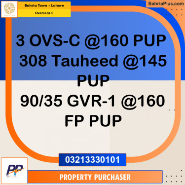 10 Marla Residential Plot for Sale in Overseas C -  Bahria Town, Lahore - (BP-336857)