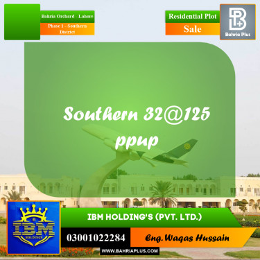 10 Marla Residential Plot for Sale in Phase 1 - Southern District -  Bahria Orchard, Lahore - (BP-336904)