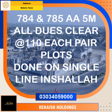 Residential Plot for Sale in Bahria Town, Lahore - (BP-336931)