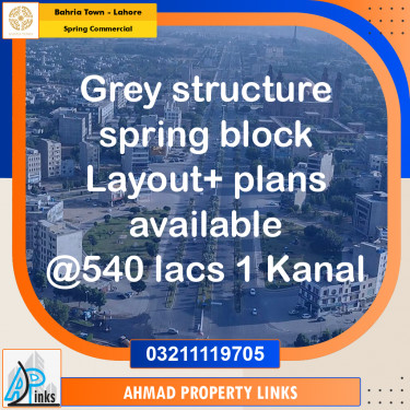 1 Marla Residential Plot for Sale in Spring Commercial -  Bahria Town, Lahore - (BP-337017)