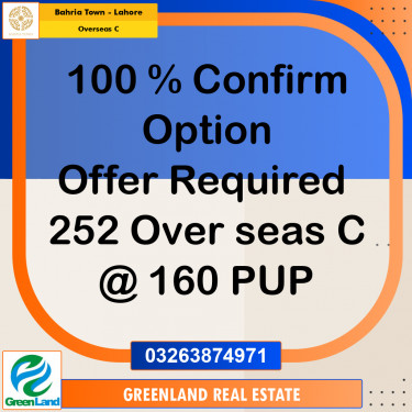 10 Marla Residential Plot for Sale in Overseas C -  Bahria Town, Lahore - (BP-337018)