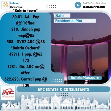 Residential Plot for Sale in Bahria Town, Lahore - (BP-337022)
