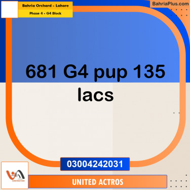 1 Kanal Residential Plot for Sale in Phase 4 - G4 Block -  Bahria Orchard, Lahore - (BP-337040)
