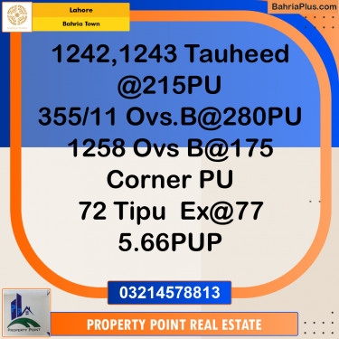 Residential Plot for Sale in Bahria Town, Lahore - (BP-337106)