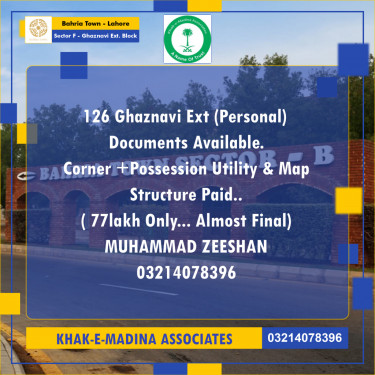 5 Marla Residential Plot for Sale in Sector F - Ghaznavi Ext. Block -  Bahria Town, Lahore - (BP-337185)