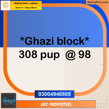 Residential Plot for Sale in Sector F - Ghazi Block -  Bahria Town, Lahore - (BP-337240)