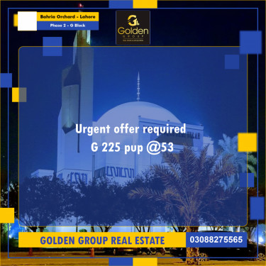 5 Marla Residential Plot for Sale in Phase 2 - G Block -  Bahria Orchard, Lahore - (BP-344062)