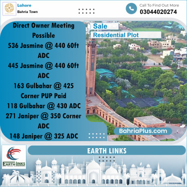 1 Kanal Residential Plot for Sale in Bahria Town, Lahore - (BP-346602)