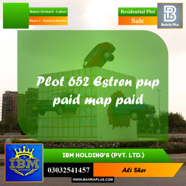 5 Marla Residential Plot for Sale in Phase 1 - Eastern District -  Bahria Orchard, Lahore - (BP-346721)