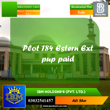 5 Marla Residential Plot for Sale in Phase 1 - Eastern District Ext. I -  Bahria Orchard, Lahore - (BP-346730)