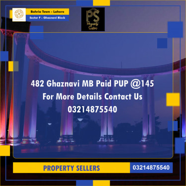 10 Marla Residential Plot for Sale in Sector F - Ghaznavi Block -  Bahria Town, Lahore - (BP-346805)