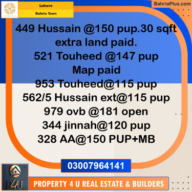 10 Marla Residential Plot for Sale in Bahria Town, Lahore - (BP-346871)
