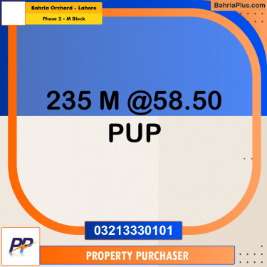 5 Marla Residential Plot for Sale in Phase 2 - M Block -  Bahria Orchard, Lahore - (BP-346937)