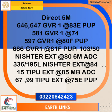 Residential Plot for Sale in Bahria Town, Lahore - (BP-346978)