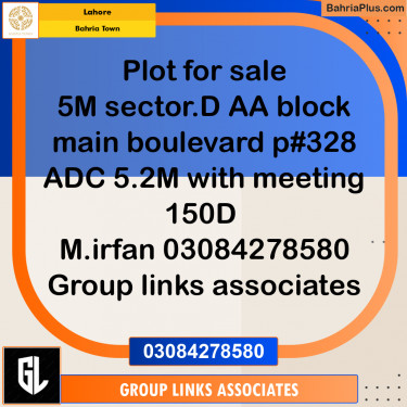 Residential Plot for Sale in Bahria Town, Lahore - (BP-347245)