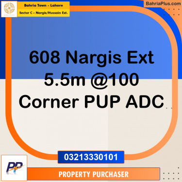 5 Marla Residential Plot for Sale in Sector C - Nargis/Hussain Ext. -  Bahria Town, Lahore - (BP-347251)