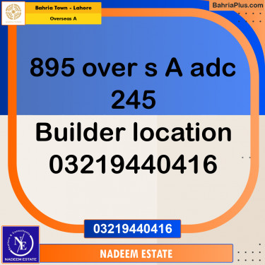 Residential Plot for Sale in Overseas A -  Bahria Town, Lahore - (BP-347493)