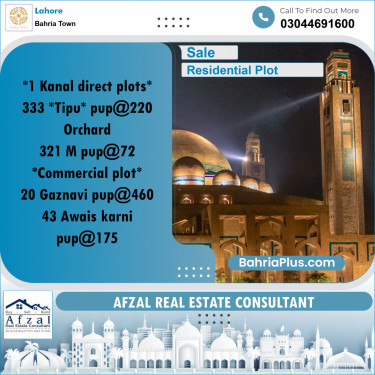 Residential Plot for Sale in Bahria Town, Lahore - (BP-347608)