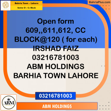 5 Marla Residential Plot for Sale in Sector D - CC Block -  Bahria Town, Lahore - (BP-347636)