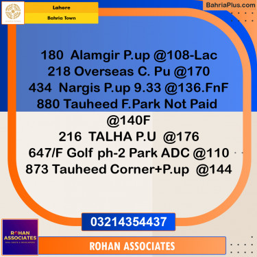 Residential Plot for Sale in Bahria Town, Lahore - (BP-347725)