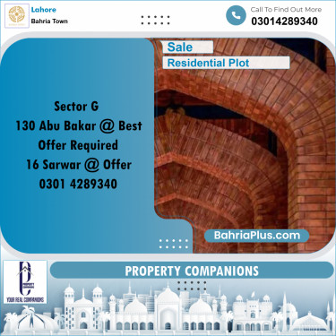Residential Plot for Sale in Bahria Town, Lahore - (BP-347744)