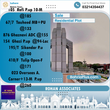 Residential Plot for Sale in Bahria Town, Lahore - (BP-347763)