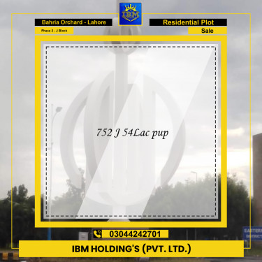 8 Marla Residential Plot for Sale in Phase 2 - J Block -  Bahria Orchard, Lahore - (BP-347810)