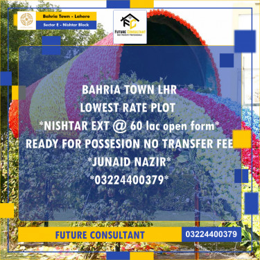 5 Marla Residential Plot for Sale in Sector E - Nishtar Block -  Bahria Town, Lahore - (BP-347814)