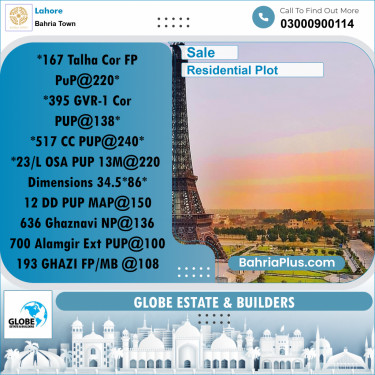 Residential Plot for Sale in Bahria Town, Lahore - (BP-347826)