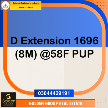 8 Marla Residential Plot for Sale in Phase 2 - D Ext -  Bahria Orchard, Lahore - (BP-347869)