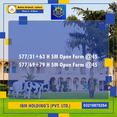 5 Marla Residential Plot for Sale in Phase 2 - H Block -  Bahria Orchard, Lahore - (BP-348099)