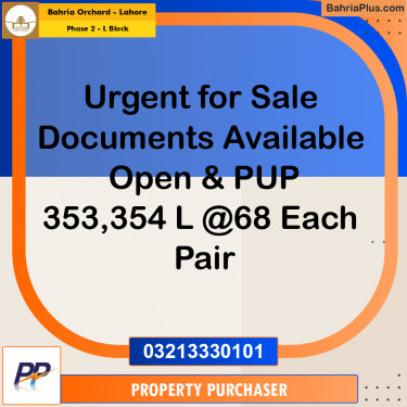 5 Marla Residential Plot for Sale in Phase 2 - L Block -  Bahria Orchard, Lahore - (BP-348102)