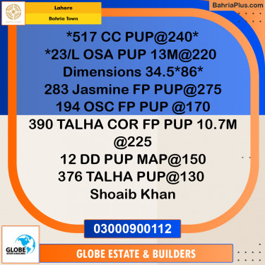 10 Marla Residential Plot for Sale in Bahria Town, Lahore - (BP-348183)
