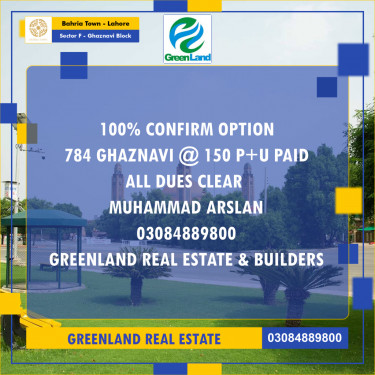 10 Marla Residential Plot for Sale in Sector F - Ghaznavi Block -  Bahria Town, Lahore - (BP-348188)