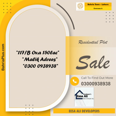 Residential Plot for Sale in Overseas A -  Bahria Town, Lahore - (BP-348282)