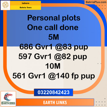 Residential Plot for Sale in Bahria Town, Lahore - (BP-348299)