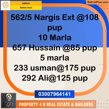 Residential Plot for Sale in Bahria Town, Lahore - (BP-348303)