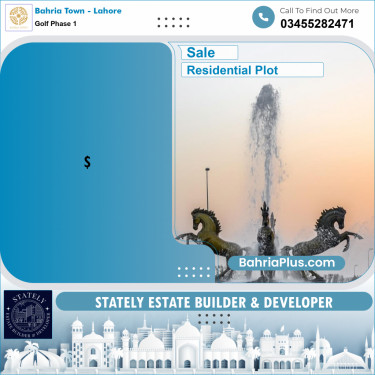 Residential Plot for Sale in Golf Phase 1 -  Bahria Town, Lahore - (BP-348312)