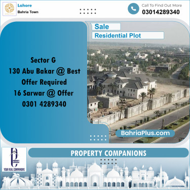 Residential Plot for Sale in Bahria Town, Lahore - (BP-348403)