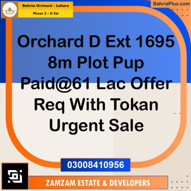 8 Marla Residential Plot for Sale in Phase 2 - D Ext -  Bahria Orchard, Lahore - (BP-348651)