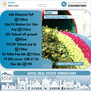Residential Plot for Sale in Bahria Town, Lahore - (BP-348663)
